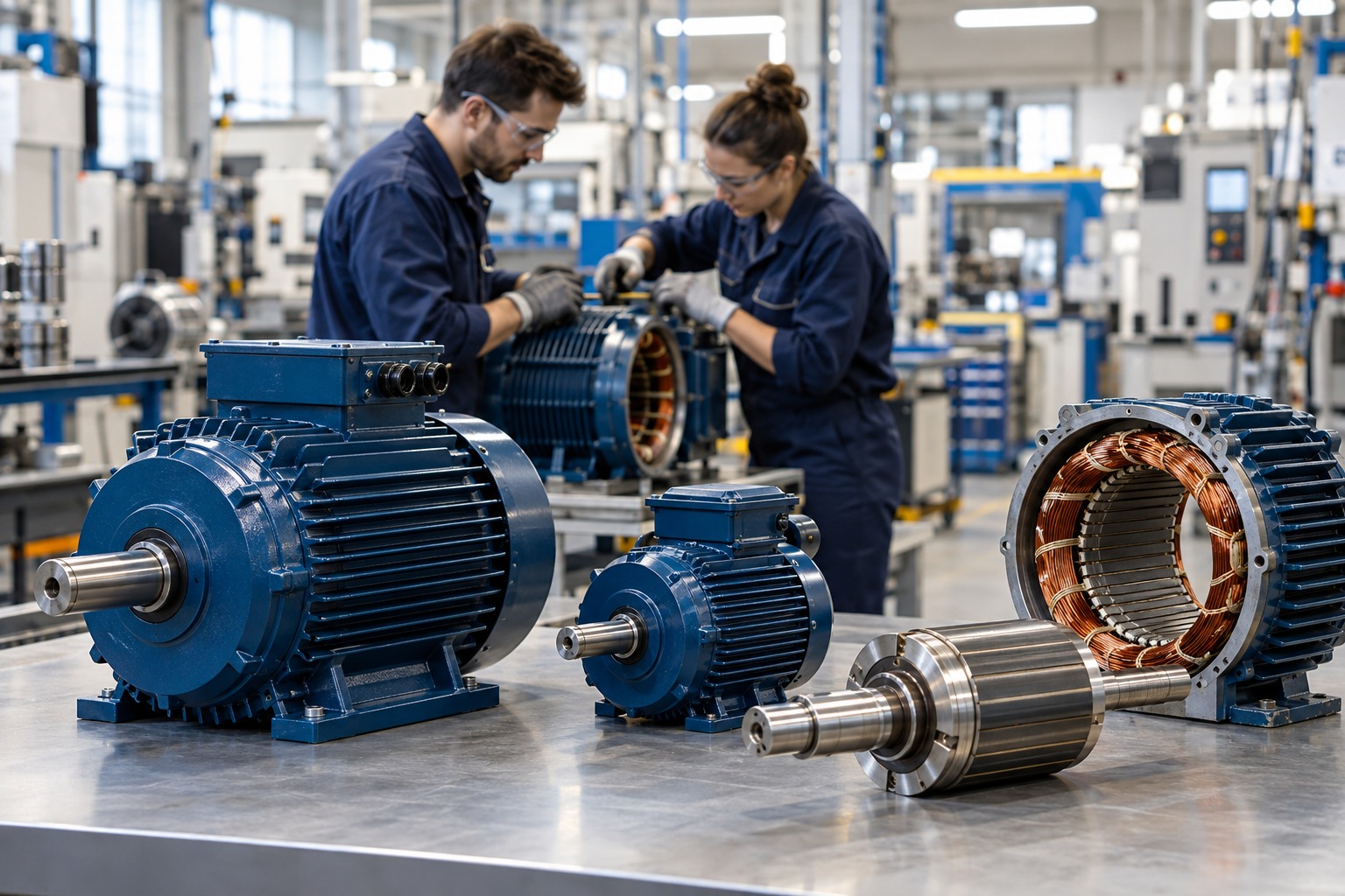 Produzione di motori elettrici e componenti