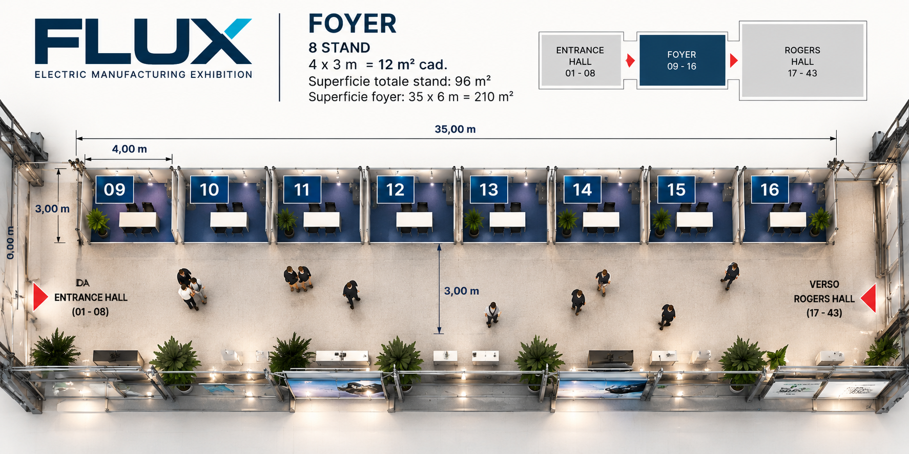 Planimetria illustrativa in 3D — Foyer